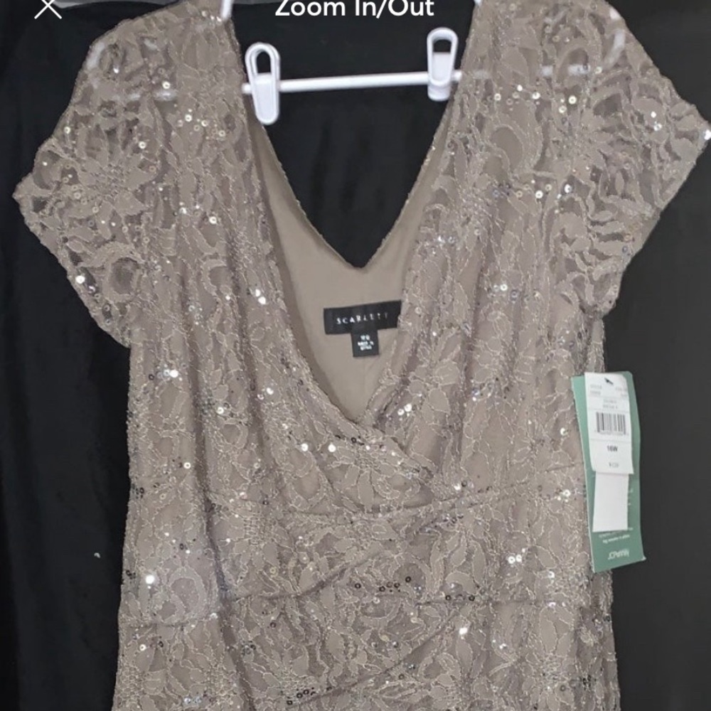 Women’s Scarlett lace sequin tiered sheath dress size 16W